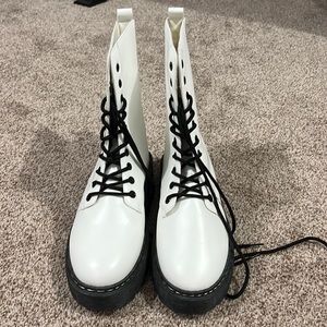 White vintage boots